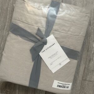 NWT The Citizenry Stonewashed Linen Sheet Set - Solid Sand / Queen